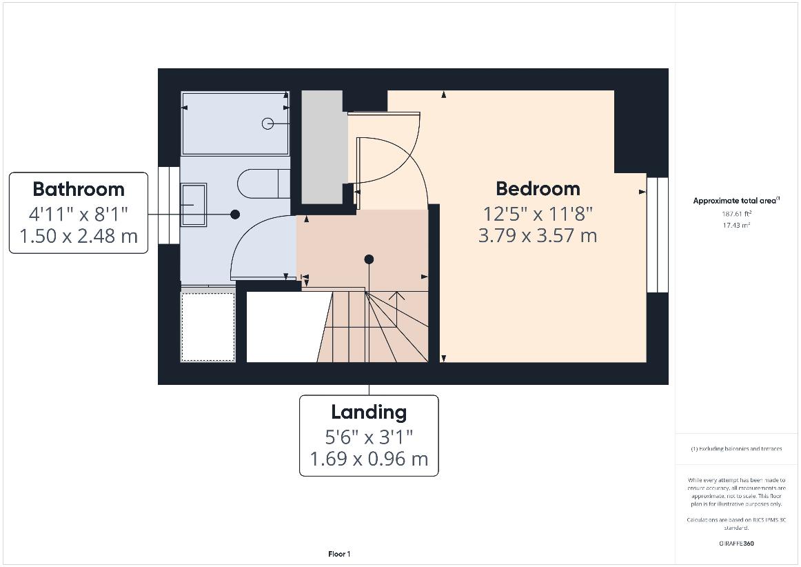 1 bedroom property for sale - floorplan