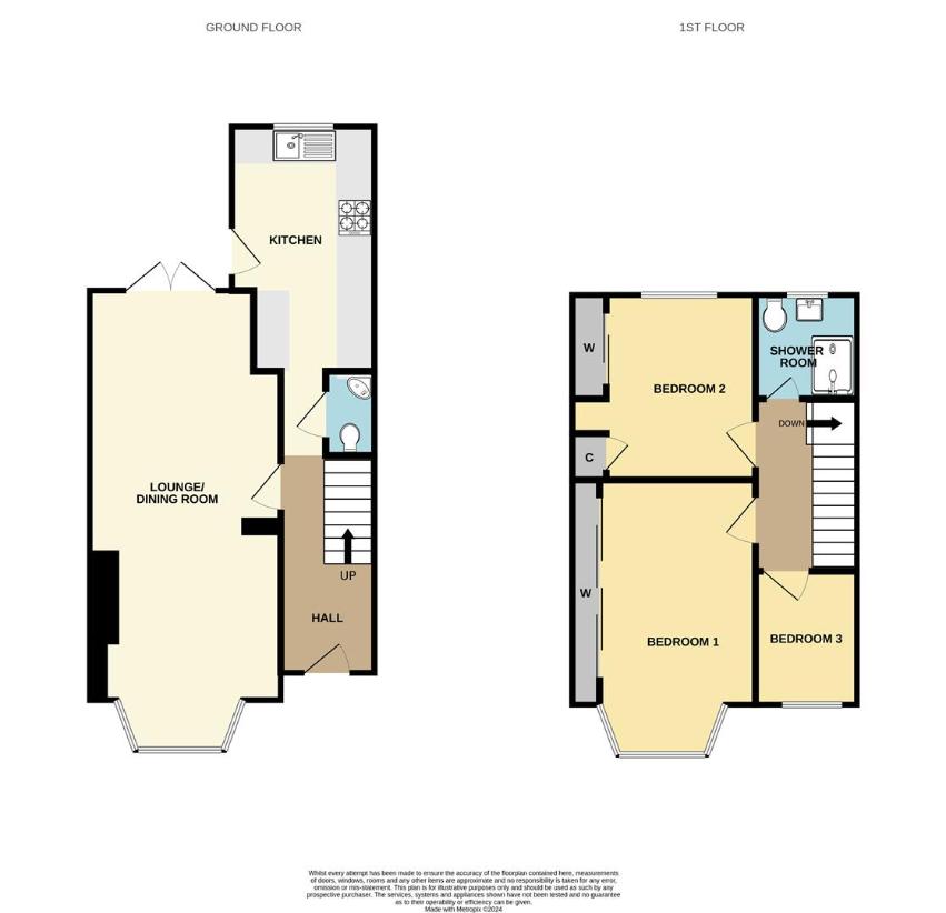 3 bedroom terraced house for sale - floorplan