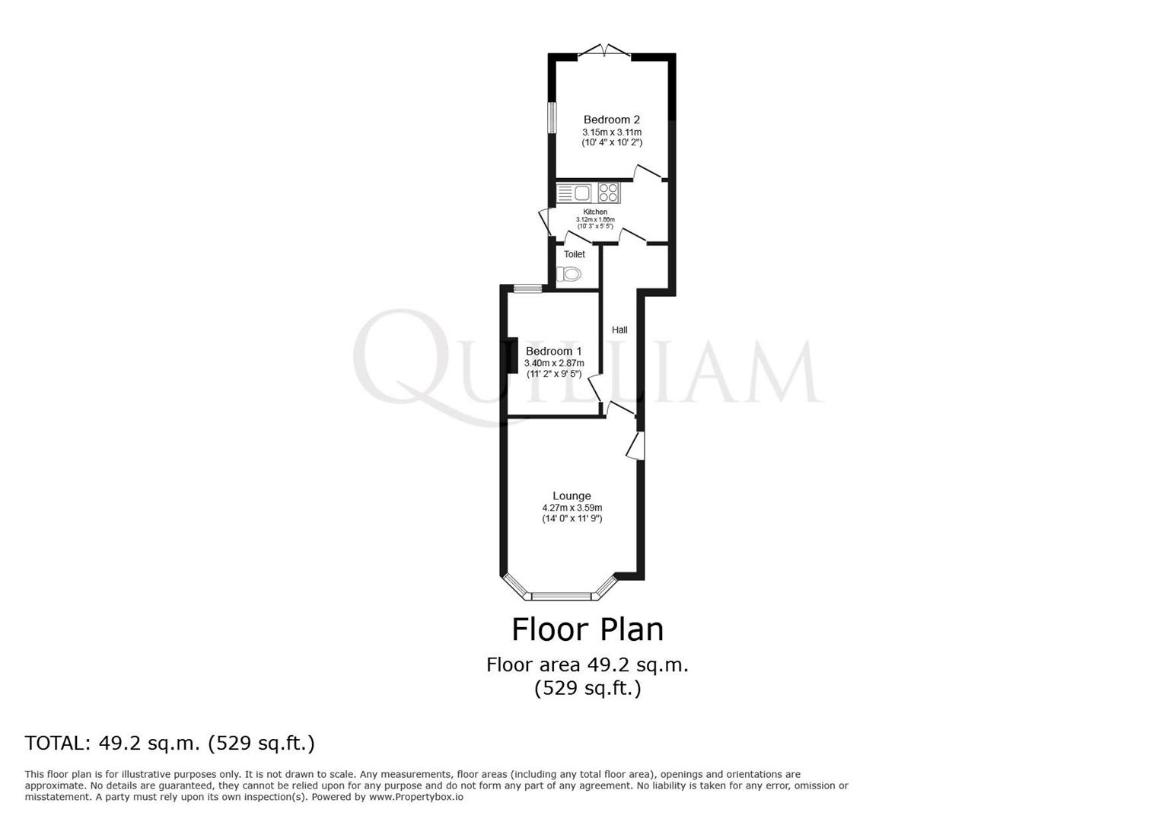 2 bedroom flat for sale - floorplan