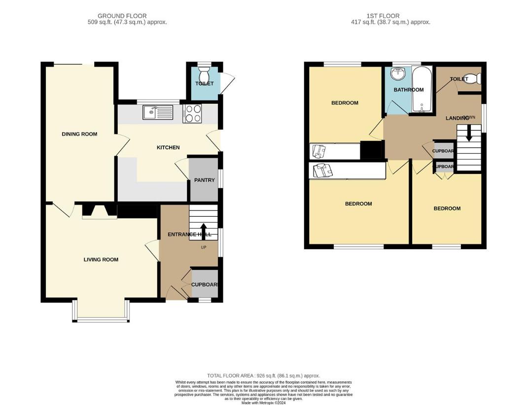 3 bedroom detached house for sale - floorplan