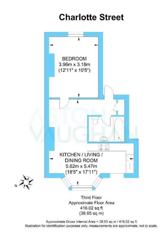 1 bedroom flat for sale - floorplan