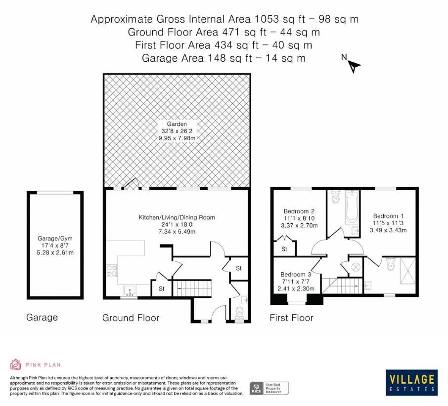 3 bedroom detached house for sale - floorplan