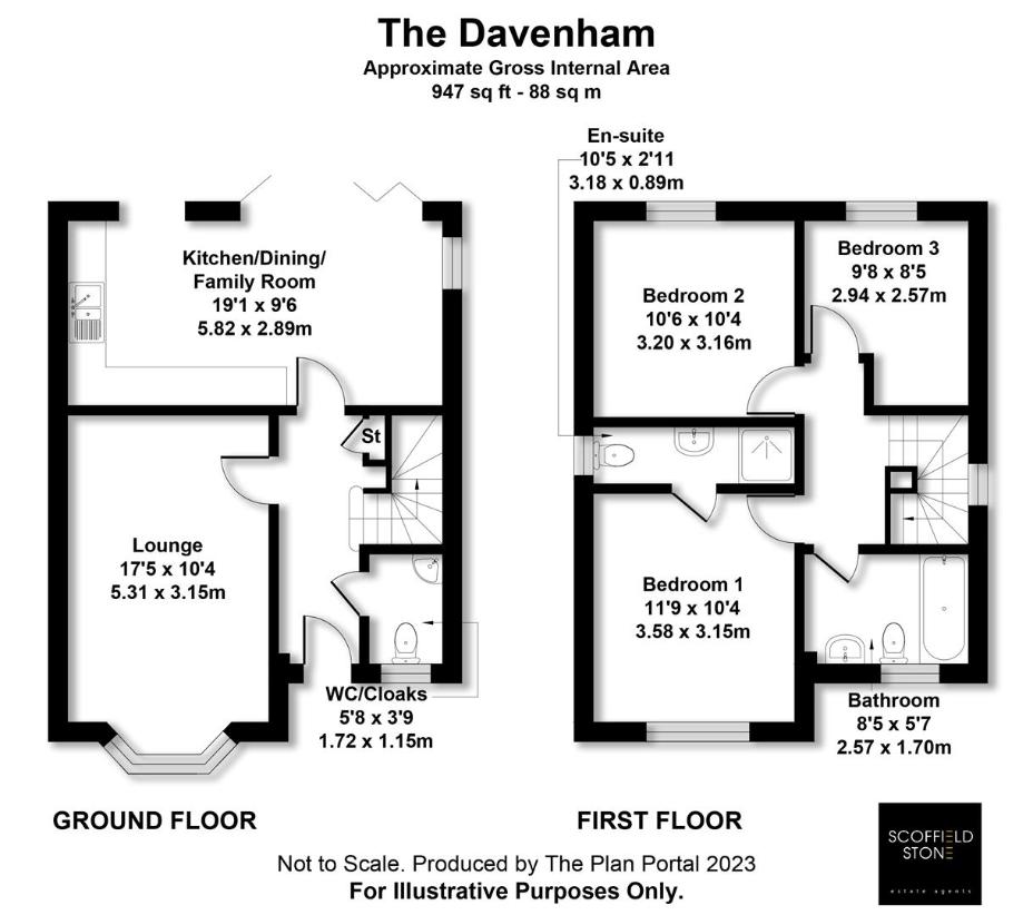 3 bedroom detached house for sale - floorplan