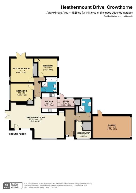 3 bedroom bungalow for sale - floorplan