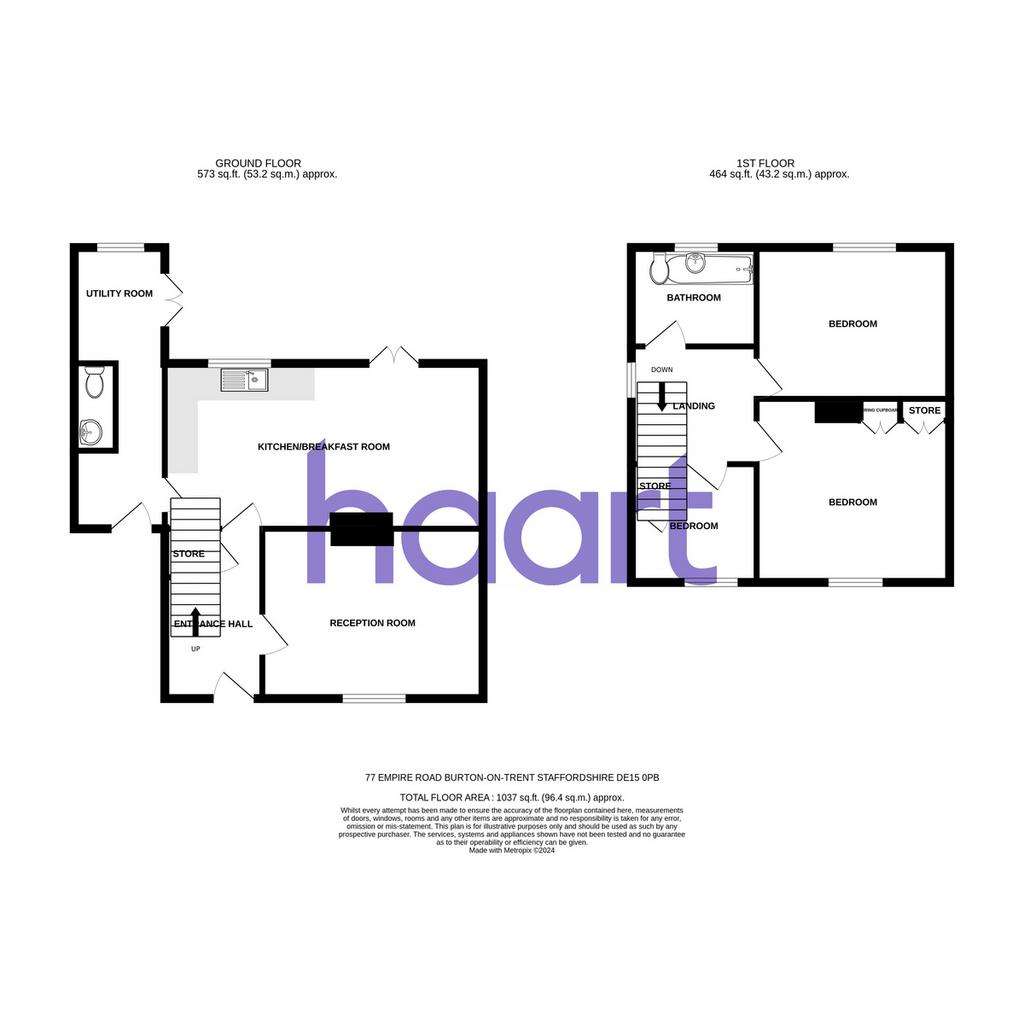 3 bedroom semi-detached house for sale - floorplan