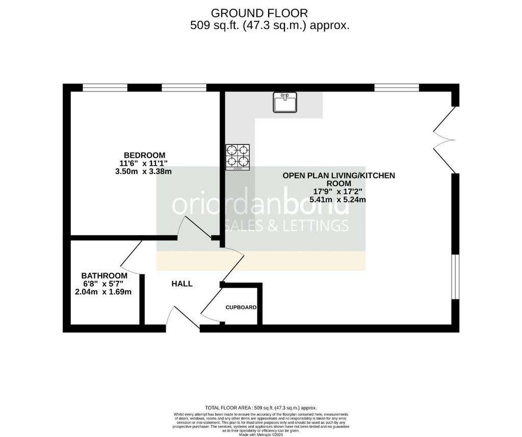 1 bedroom flat for sale - floorplan