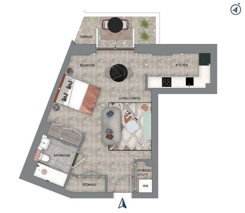 Studio flat for sale - floorplan