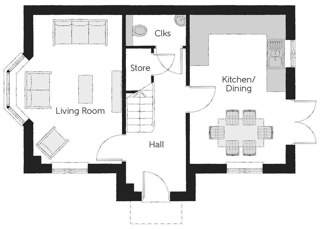 3 bedroom detached house for sale - floorplan