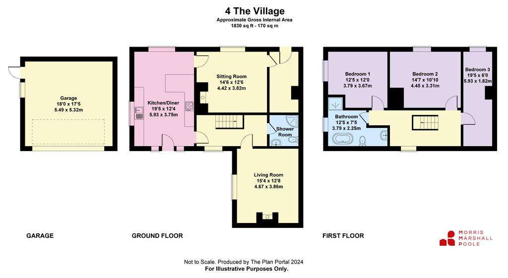 3 bedroom end of terrace house for sale - floorplan