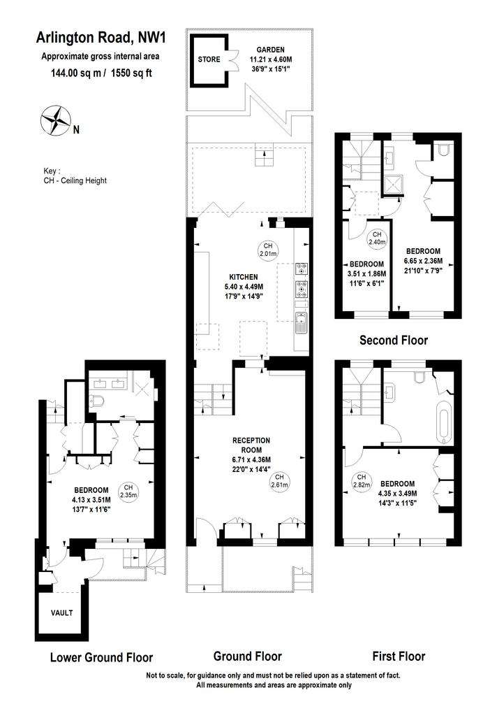 4 bedroom terraced house to rent - floorplan