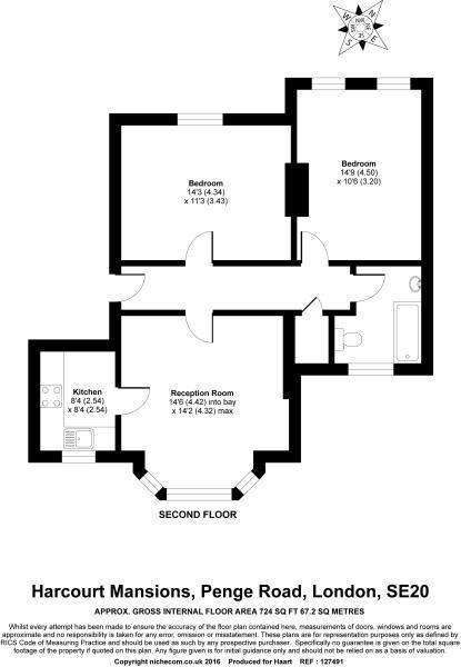 2 bedroom flat for sale - floorplan