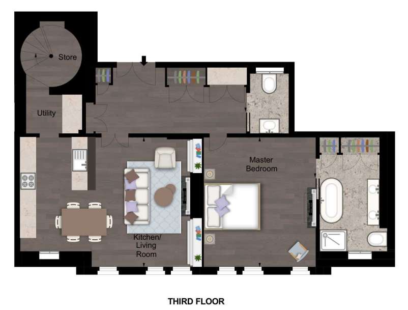 1 bedroom flat to rent - floorplan