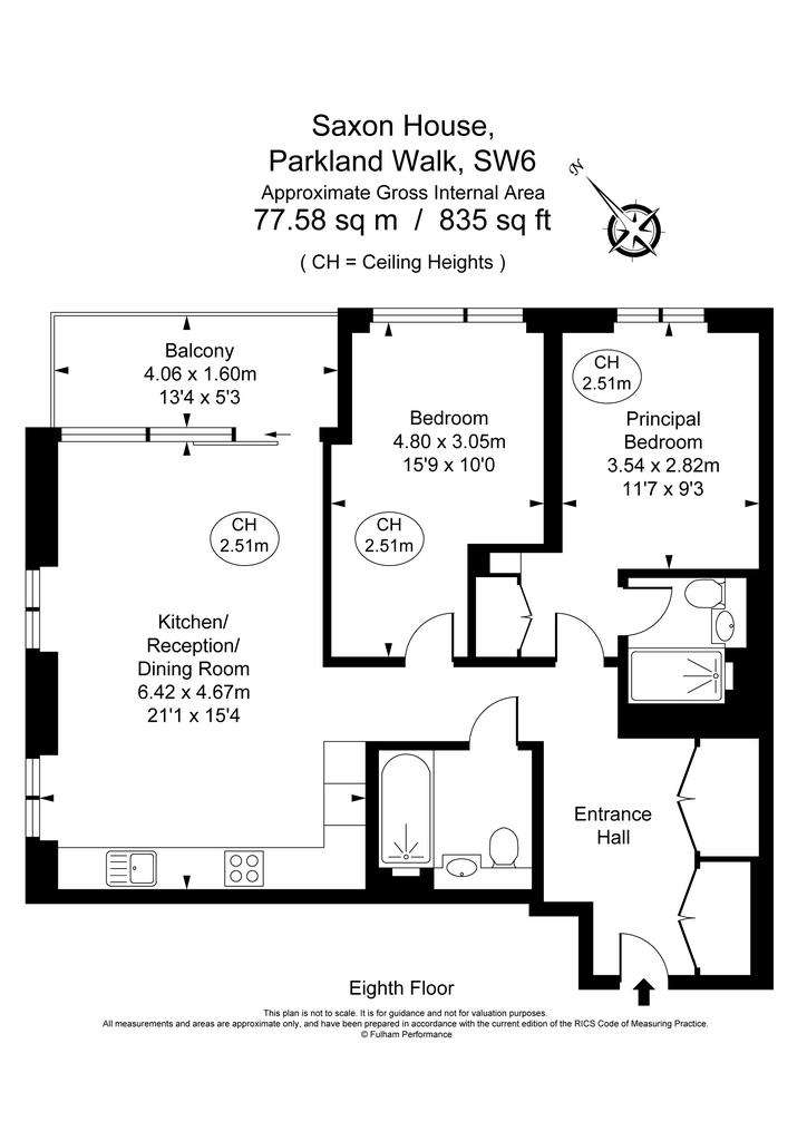 2 bedroom flat to rent - floorplan