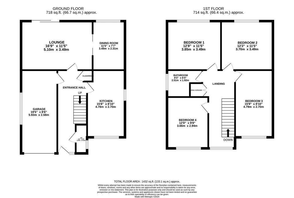 4 bedroom detached house for sale - floorplan