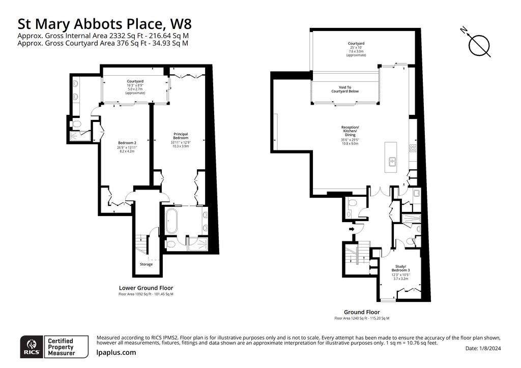 3 bedroom flat to rent - floorplan