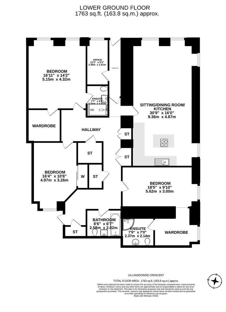 3 bedroom flat for sale - floorplan