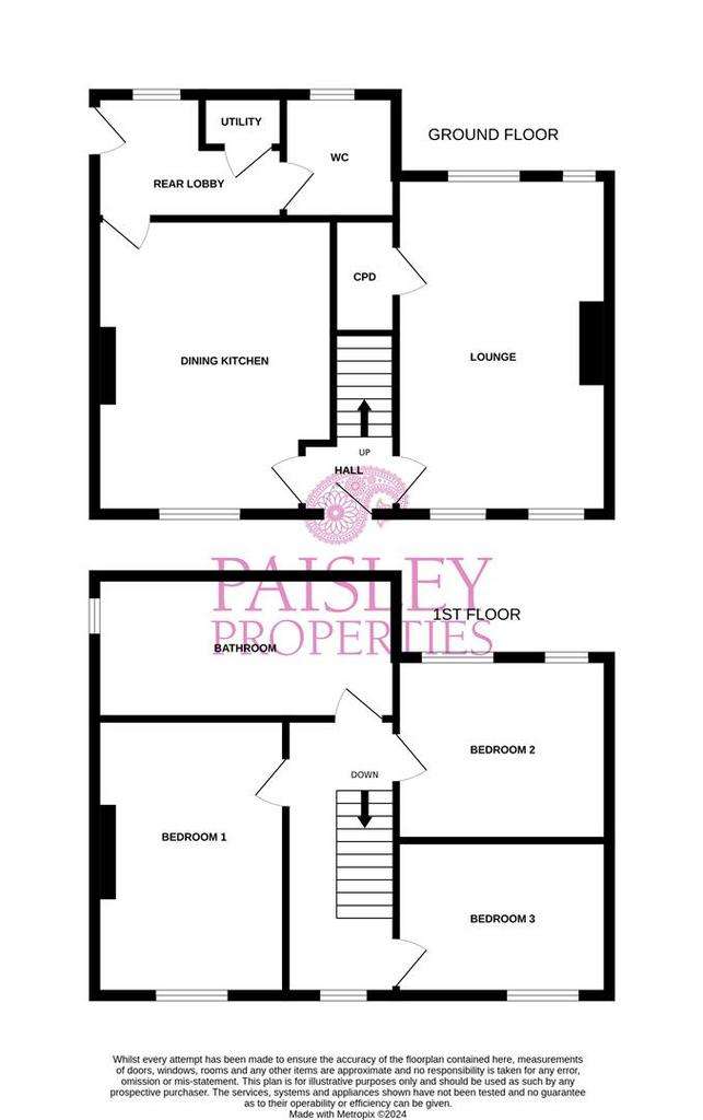 3 bedroom end of terrace house to rent - floorplan