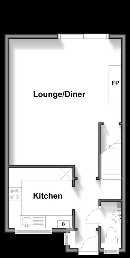 3 bedroom terraced house for sale - floorplan