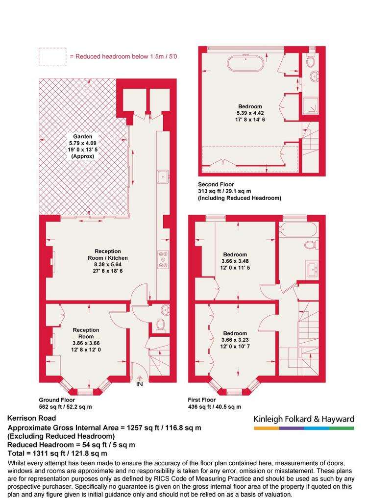 3 bedroom terraced house for sale - floorplan