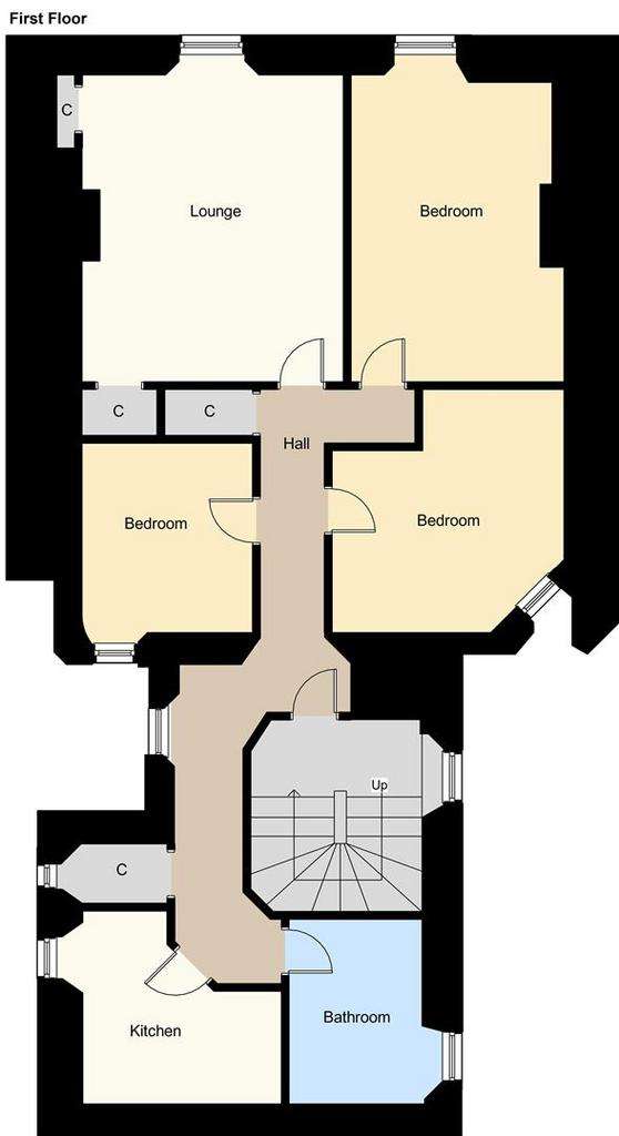 3 bedroom flat for sale - floorplan