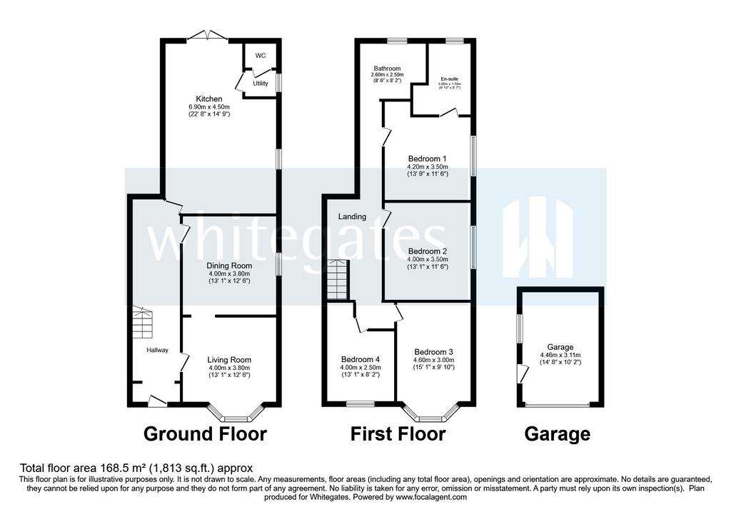 4 bedroom end of terrace house for sale - floorplan