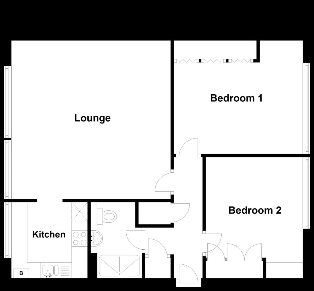 2 bedroom flat to rent - floorplan