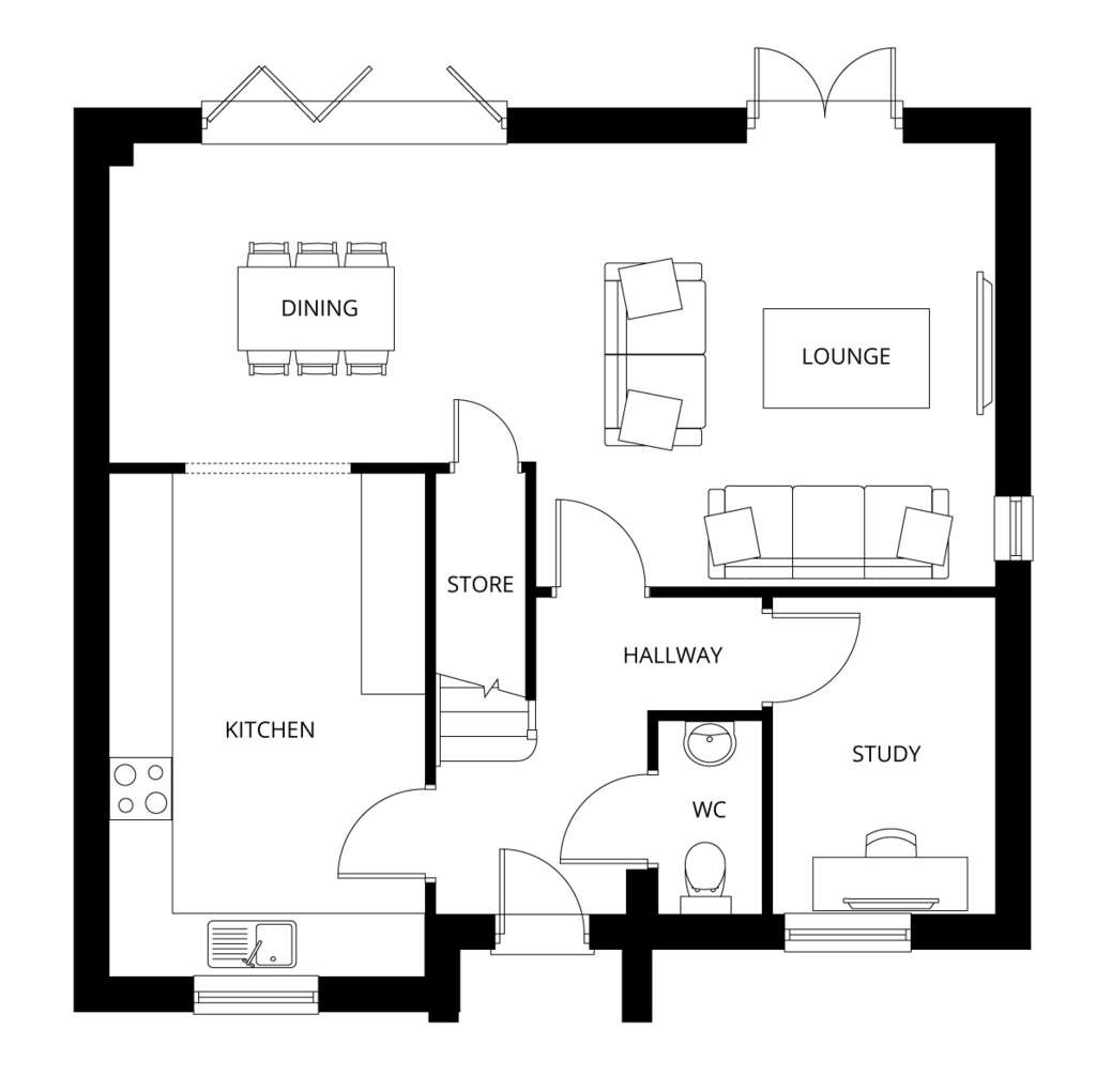 4 bedroom detached house for sale - floorplan