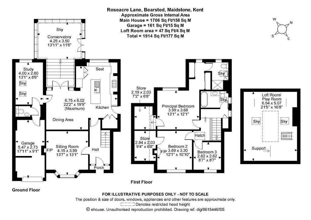 3 bedroom detached house for sale - floorplan