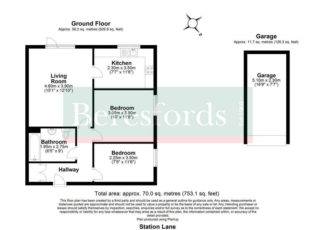 2 bedroom flat for sale - floorplan