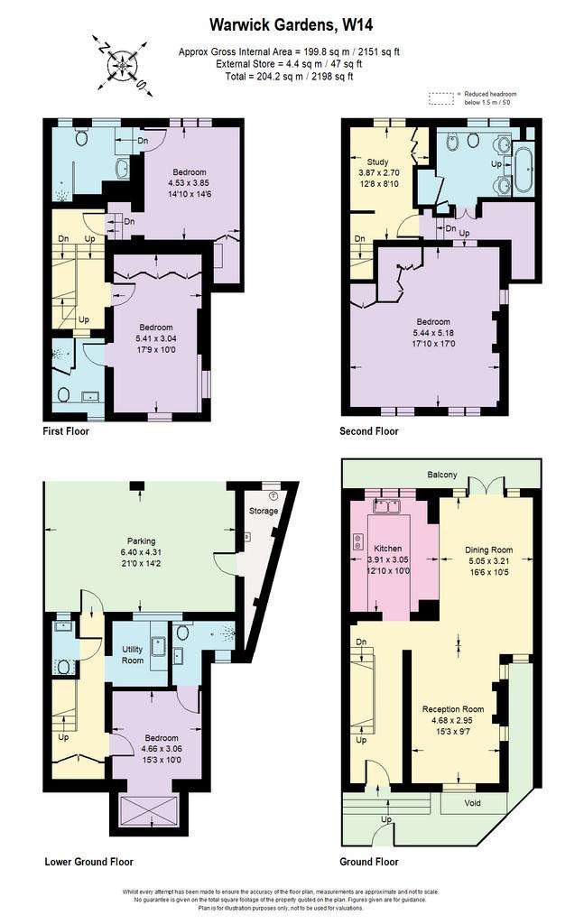 4 bedroom semi-detached house for sale - floorplan