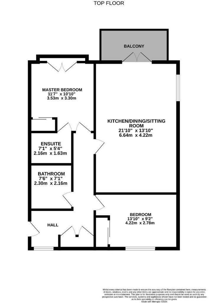 2 bedroom flat for sale - floorplan