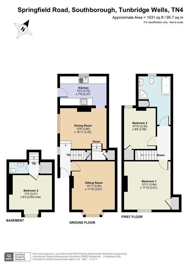 3 bedroom semi-detached house for sale - floorplan