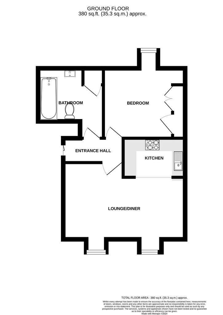 1 bedroom flat for sale - floorplan