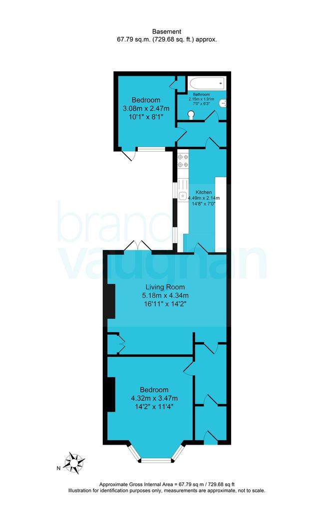 2 bedroom flat for sale - floorplan