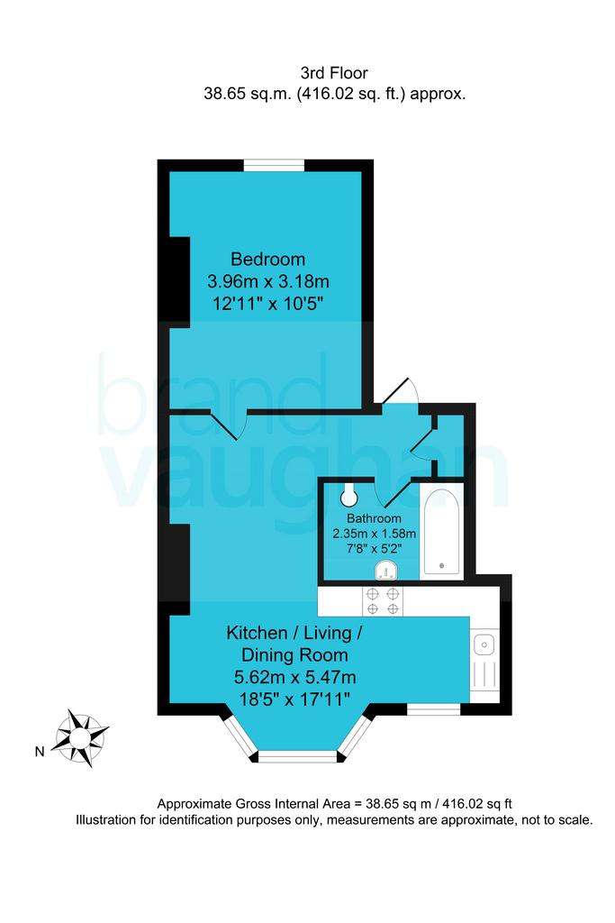 1 bedroom flat for sale - floorplan