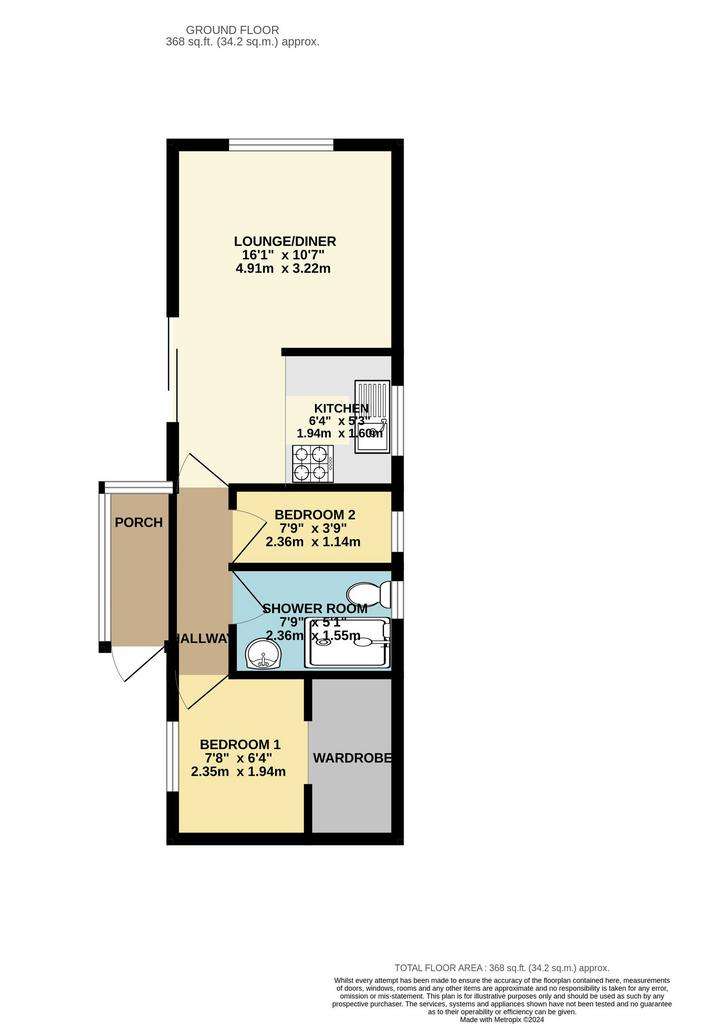 2 bedroom mobile home for sale - floorplan