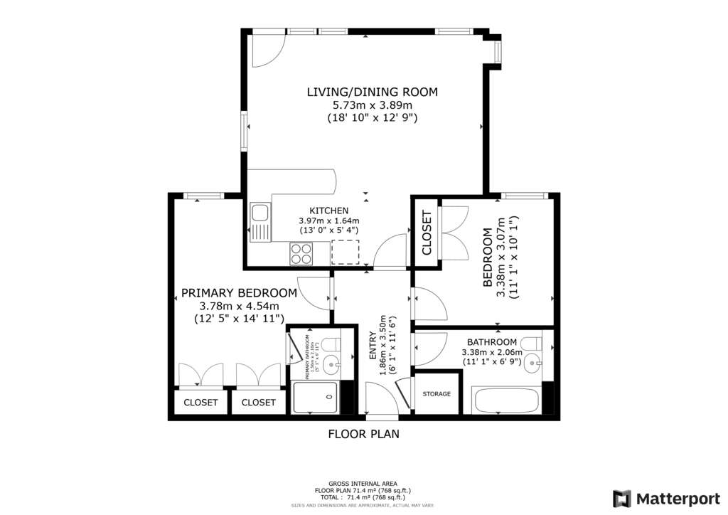 2 bedroom flat for sale - floorplan