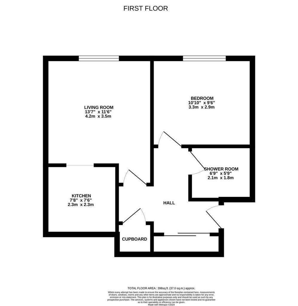 1 bedroom flat for sale - floorplan