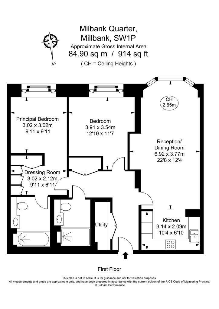 2 bedroom flat to rent - floorplan