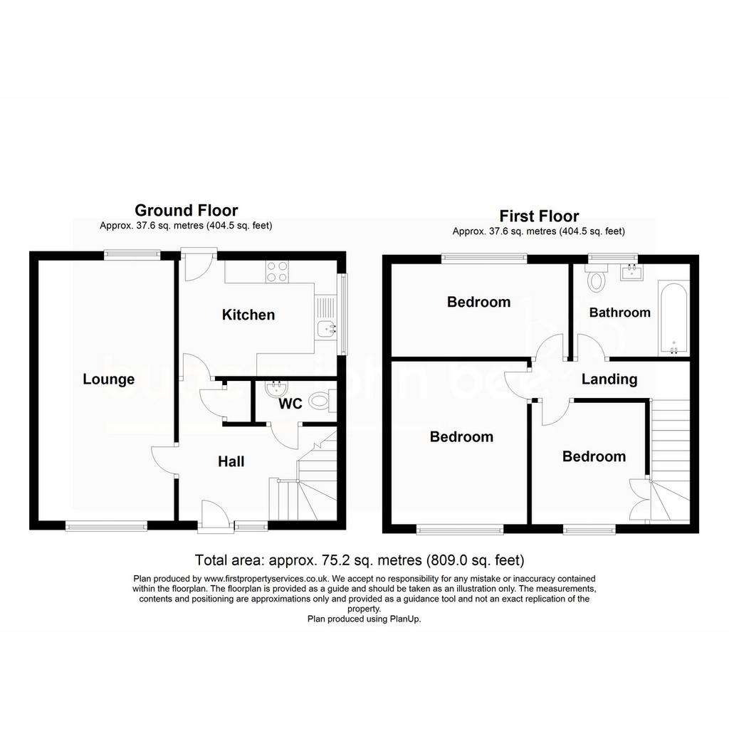 3 bedroom semi-detached house for sale - floorplan