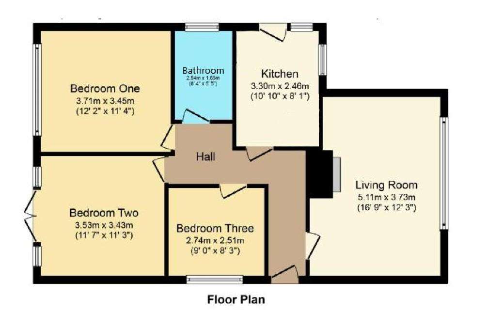 3 bedroom detached bungalow for sale - floorplan