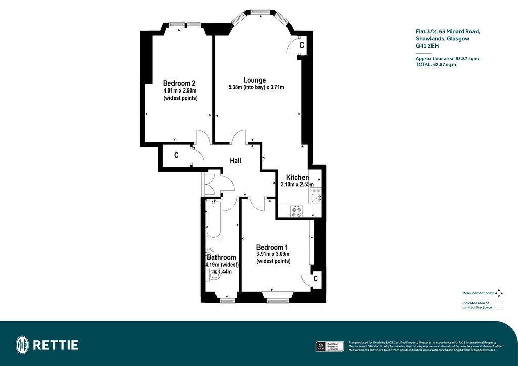 2 bedroom flat for sale - floorplan