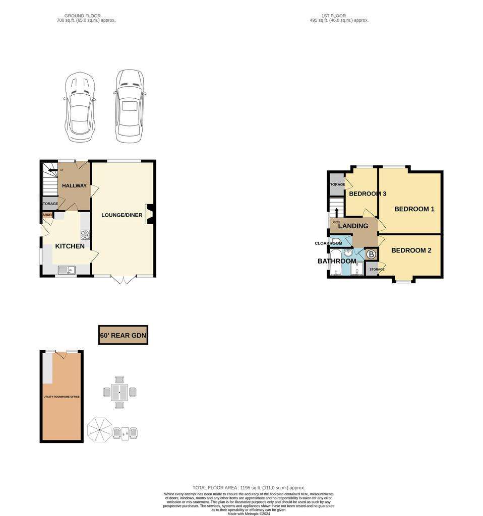 3 bedroom semi-detached house for sale - floorplan