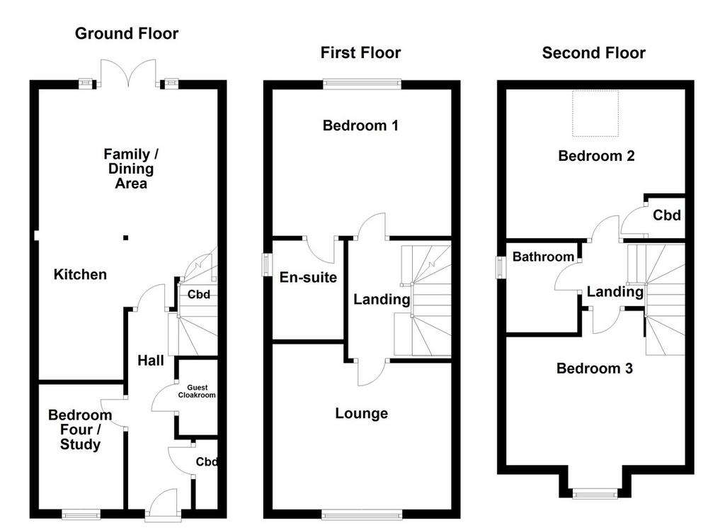 4 bedroom semi-detached house for sale - floorplan