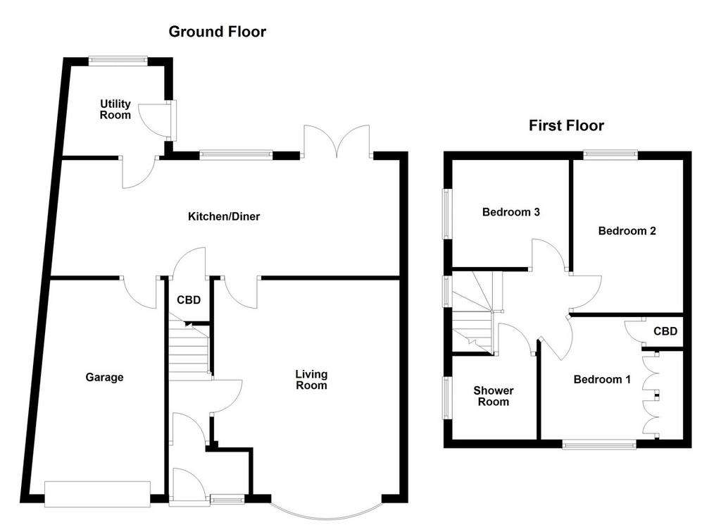 3 bedroom semi-detached house for sale - floorplan