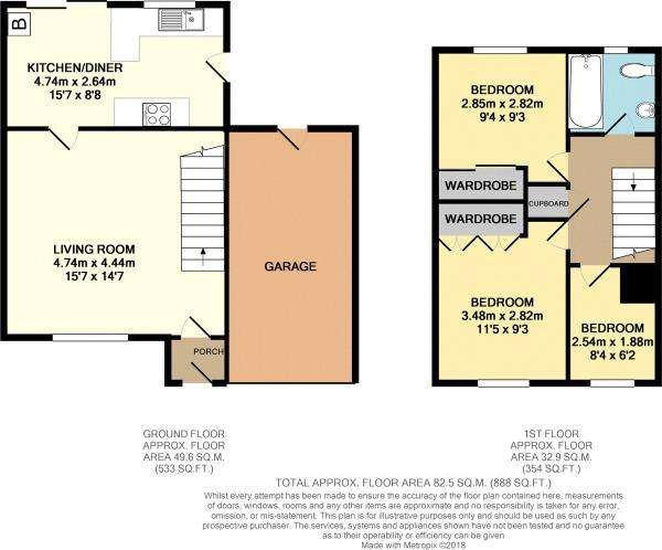 3 bedroom link-detached house for sale - floorplan