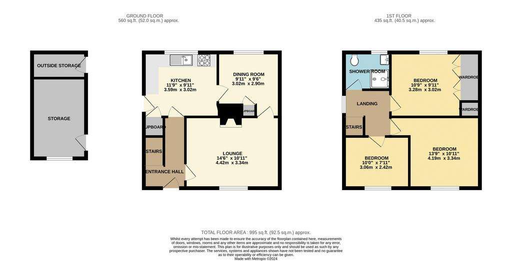 3 bedroom semi-detached house for sale - floorplan