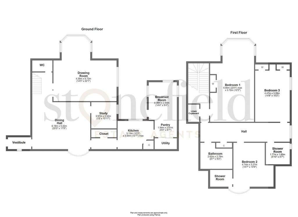 3 bedroom character property for sale - floorplan