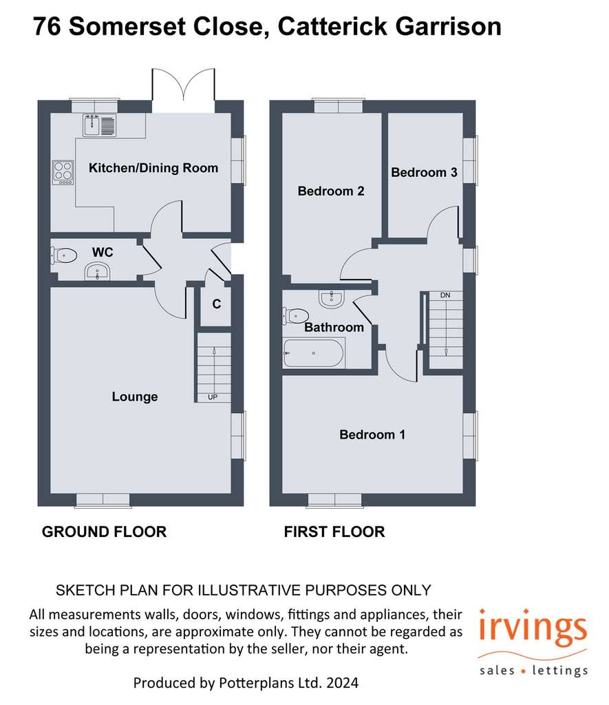 3 bedroom semi-detached house for sale - floorplan