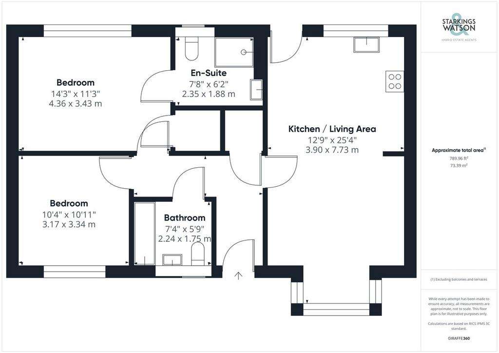 2 bedroom detached bungalow for sale - floorplan